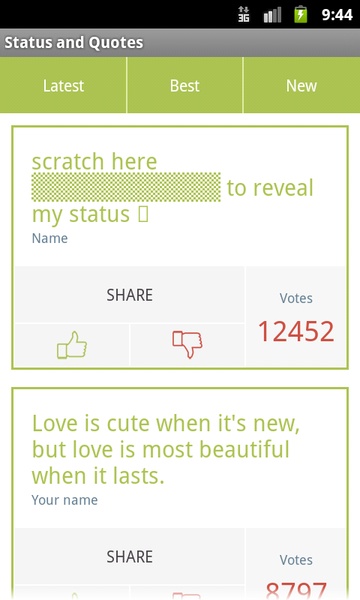 Status and Quotes - Preview 6