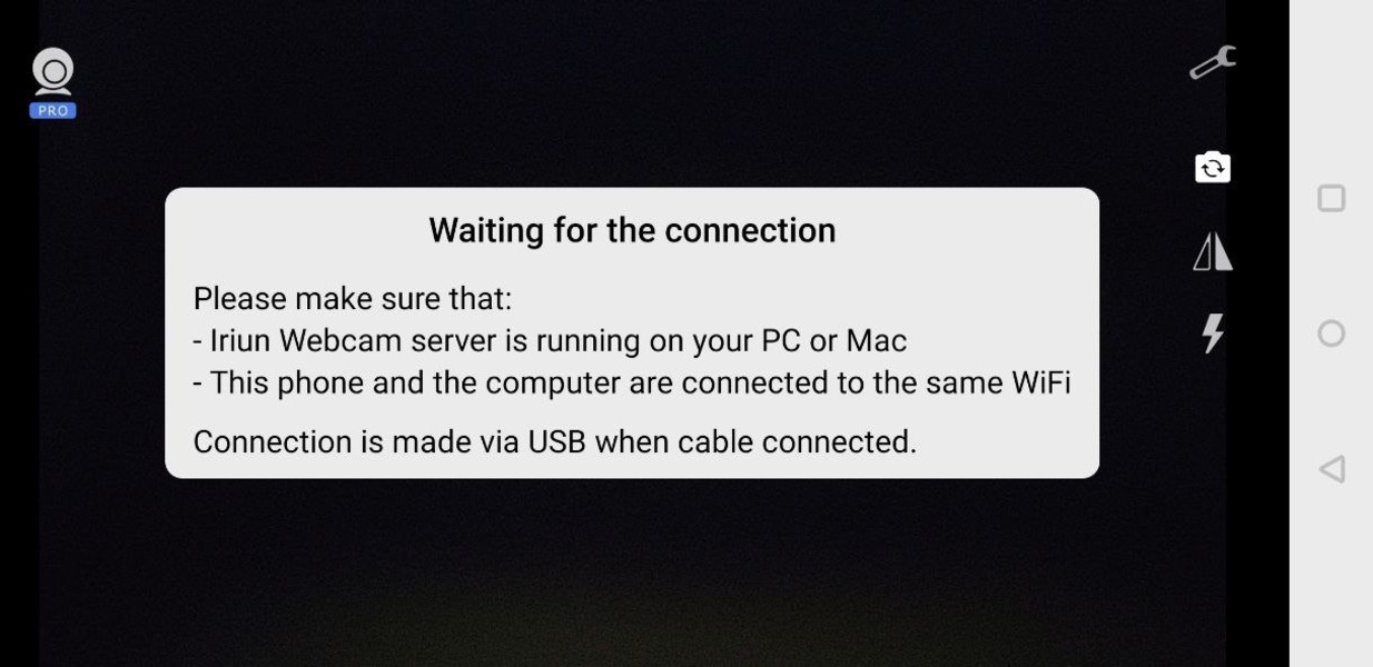 Iriun Webcam for Android Download the APK from Uptodown