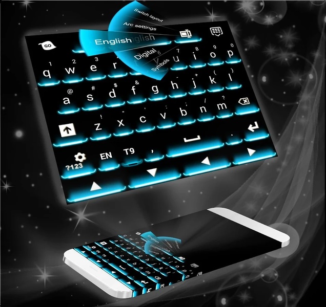 Neon Theme Keyboard Phone - Preview 5