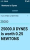 Newtons to Dynes converter screenshot 1