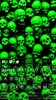 Neon Green Skulls Keyboard Bac screenshot 1