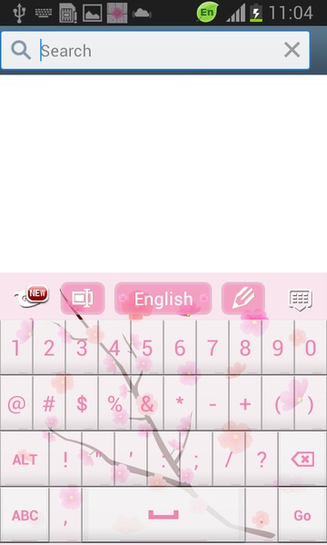 Pink Flowers GO Keyboard - Preview 3