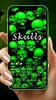 Neon Green Skulls Keyboard Bac screenshot 5