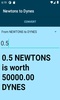 Newtons to Dynes converter screenshot 4