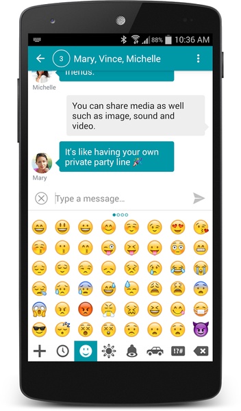 chompSMS emoji add-on - Preview 5
