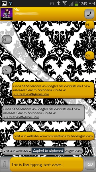 GOSMS Damask6SMS Theme - Preview 3