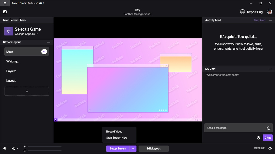 Twitch studio черный экран. Твич студио. Твич студия. Настройка Твич студио. Твич