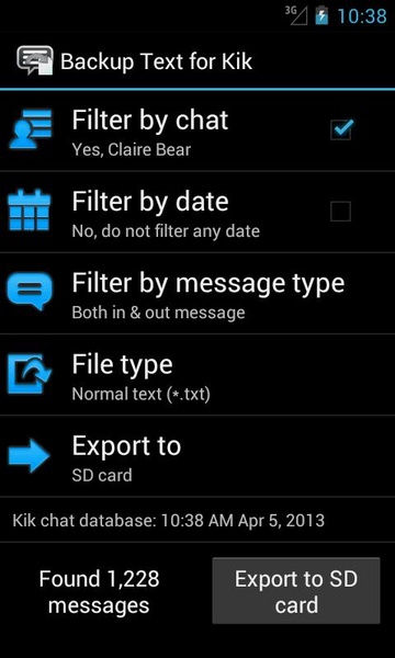 Backup Text for Kik - Preview 7