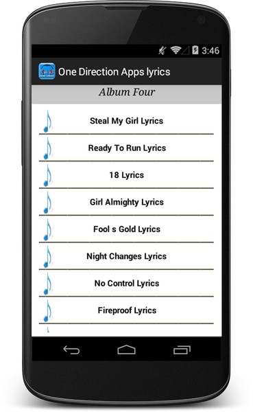 One Direction Apps lyrics - Preview 2