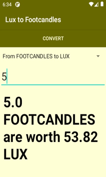 Lux to Footcandles converter - Preview 1