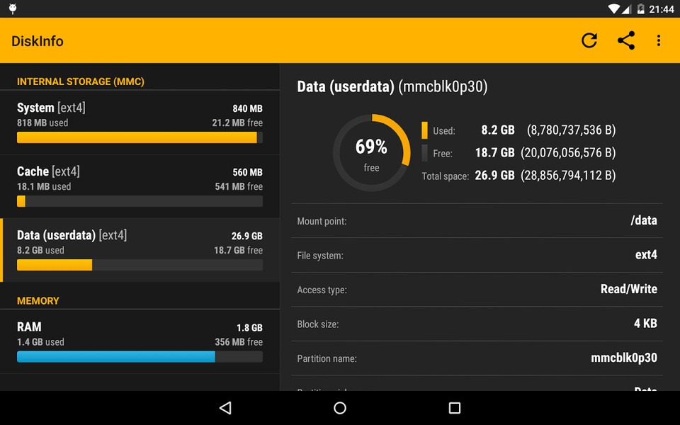 DiskInfo - Preview 4