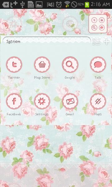 Vintage flower Go Launcher EX - Preview 2