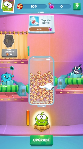 Alimente o bichinho On Nom no divertido jogo para Android Cut the