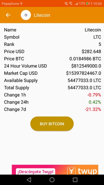 Crypto Coins Monitor - Preview 2