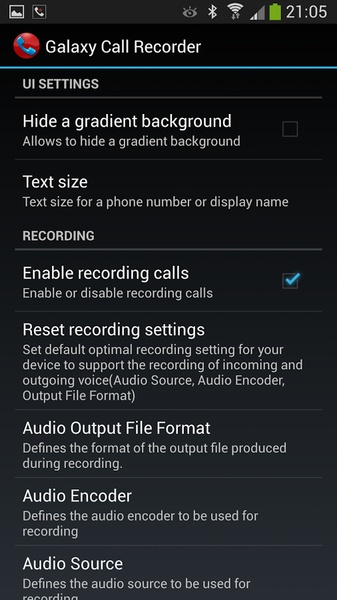 Galaxy Call Recorder - Preview 3