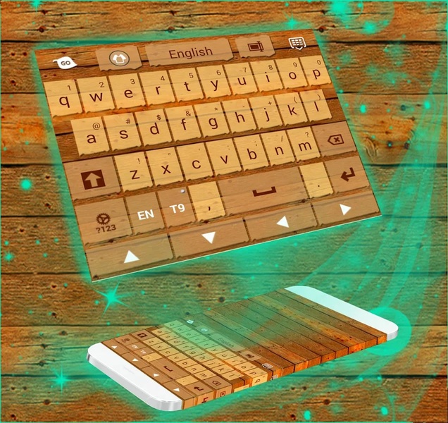 Wood Keyboard Theme - Preview 1