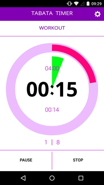 Tabata timer with music - Preview 3