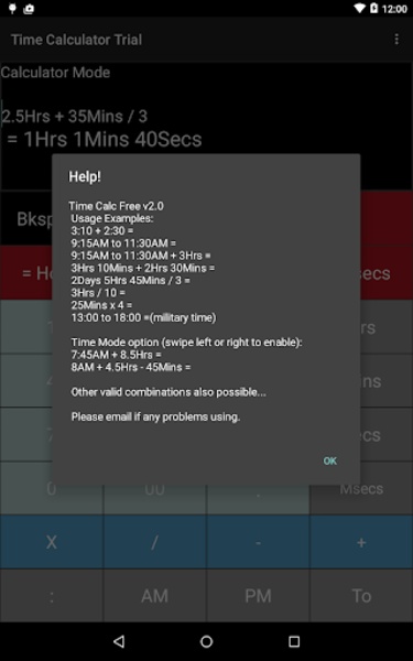 Time Calculator Trial - Preview 1