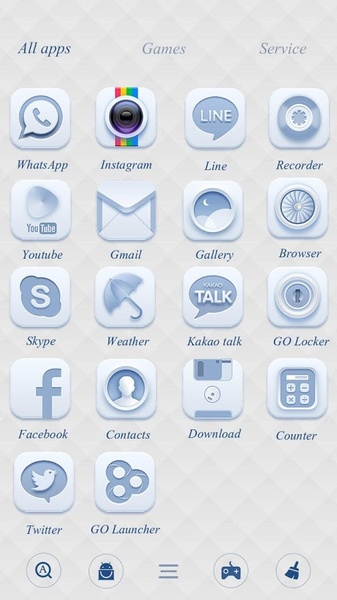 fd.whitehere GOLauncher EX Theme - Preview 4