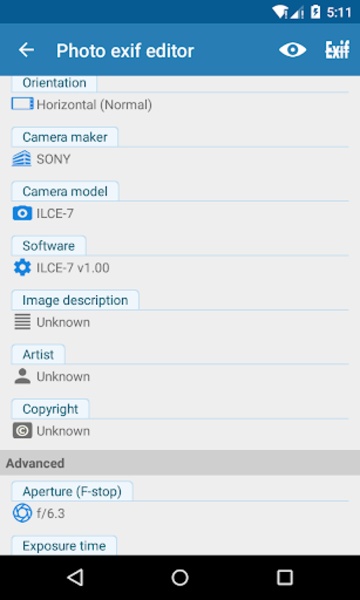 Photo exif editor - Preview 19
