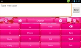 GO Keyboard Pink Flower Theme screenshot 3