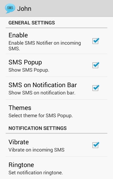 Messaging popup settings - Preview 4
