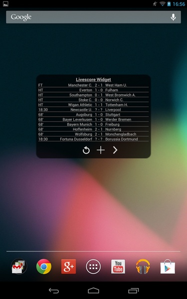 Livescore Widget - Preview 2