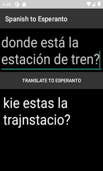 Spanish to Esperanto Translator - Preview 3