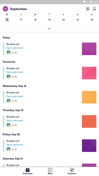 IRL - Social Calendar for Android - Download the APK from Uptodown