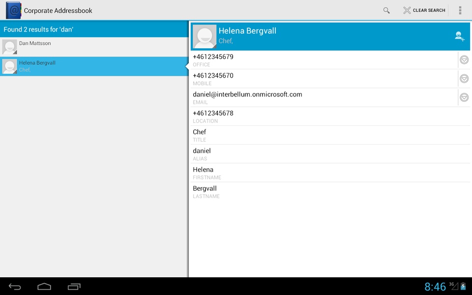 Corporate Addressbook - Preview 5