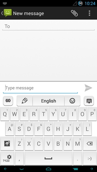 GO Keyboard Elegant White Theme - Preview 2