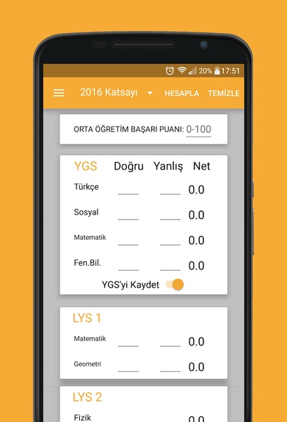 YGS LYS Puan Hesapla - Preview 8