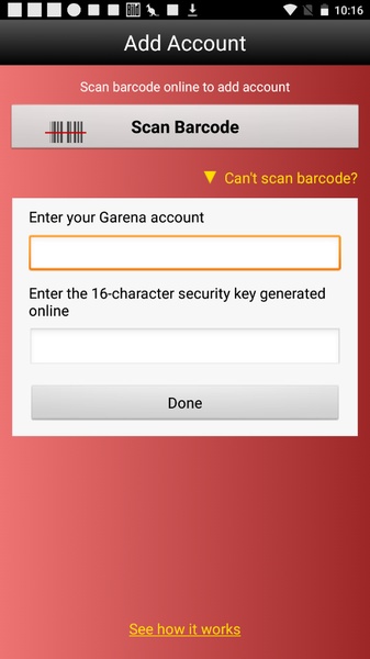 Garena Authenticator - Preview 1