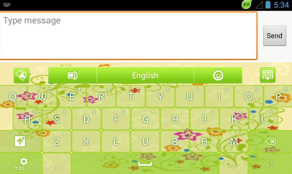 GO Keyboard Green Power Theme - Preview 4