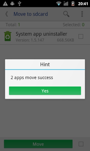 Move app to SD card - Preview 2