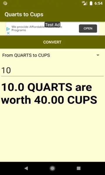 Quarts to Cups converter - Preview 4