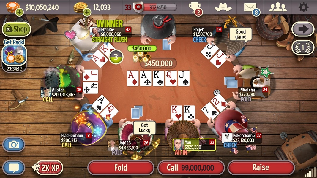 Governor of Poker - Online Game - Play for Free