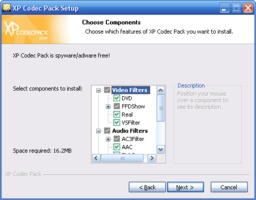 XP Codec Pack screenshot 1