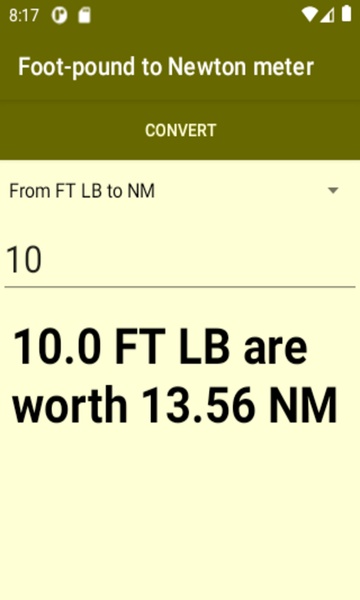 Foot-pound to Newton meter converter - Preview 4