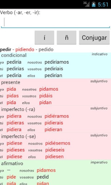 Spanish Conjugator - Preview 7
