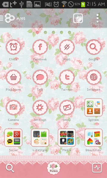 Vintage flower Go Launcher EX - Preview 3