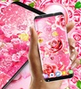 Pink Rose gold live wallpaper screenshot 1