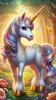 Unicorn Glitter Coloring Pages screenshot 1