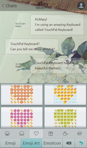 Greyish White TouchPal Theme - Preview 2
