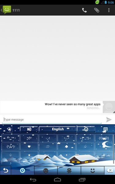 GO Keyboard Winter Theme - Preview 2
