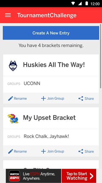 ESPN Tournament Challenge - Preview 3