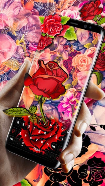 Tattoo Rose GO Keyboard - Preview 3