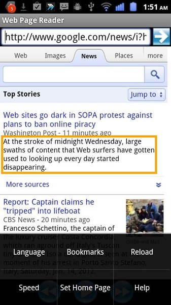 Web Page Reader - Preview 1