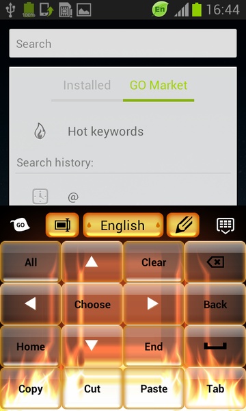 Fire Keyboard GO Theme - Preview 2