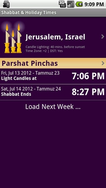 Shabbat & Holiday Times - Preview 4